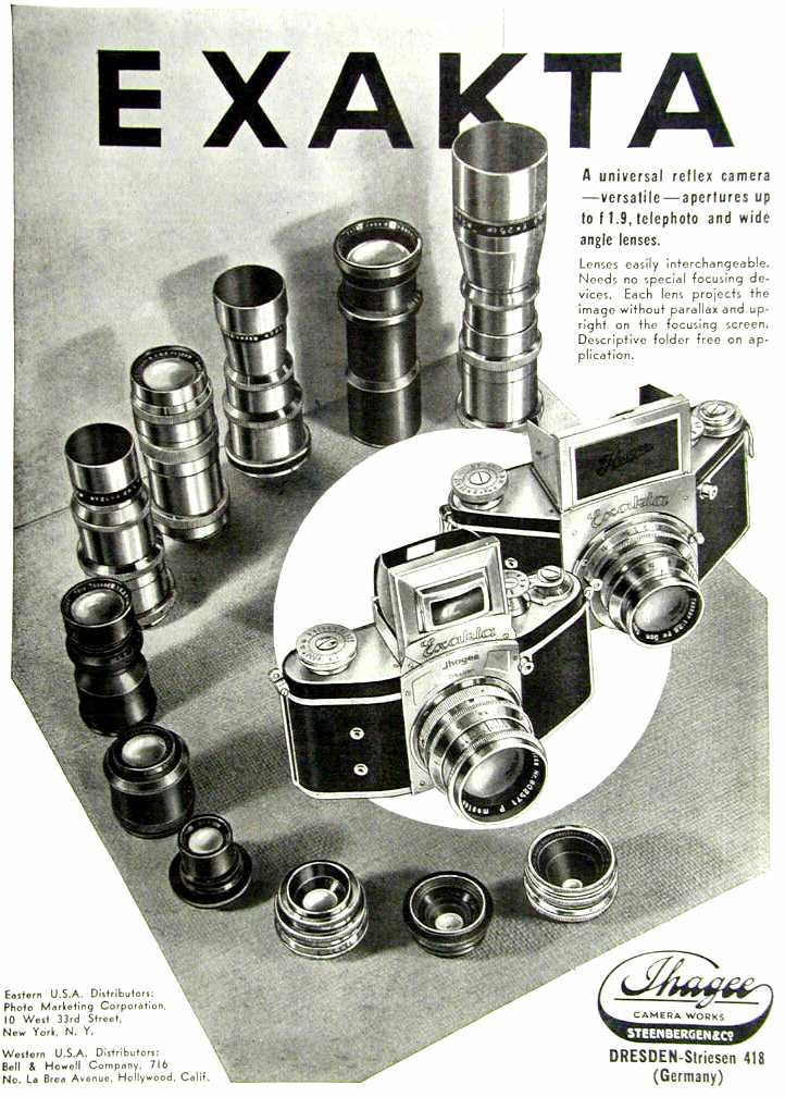 Kine and Standard Exakta - Universal Reflex Cameras