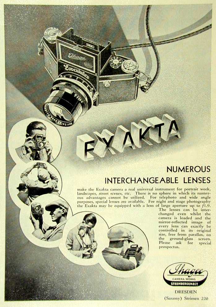 Exakta - Numerous Interchangeable Lenses